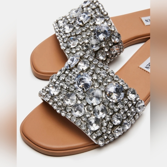 NWB Steve Madden Knicky Rhinestone Sandal Size 8.5 - Picture 2 of 7